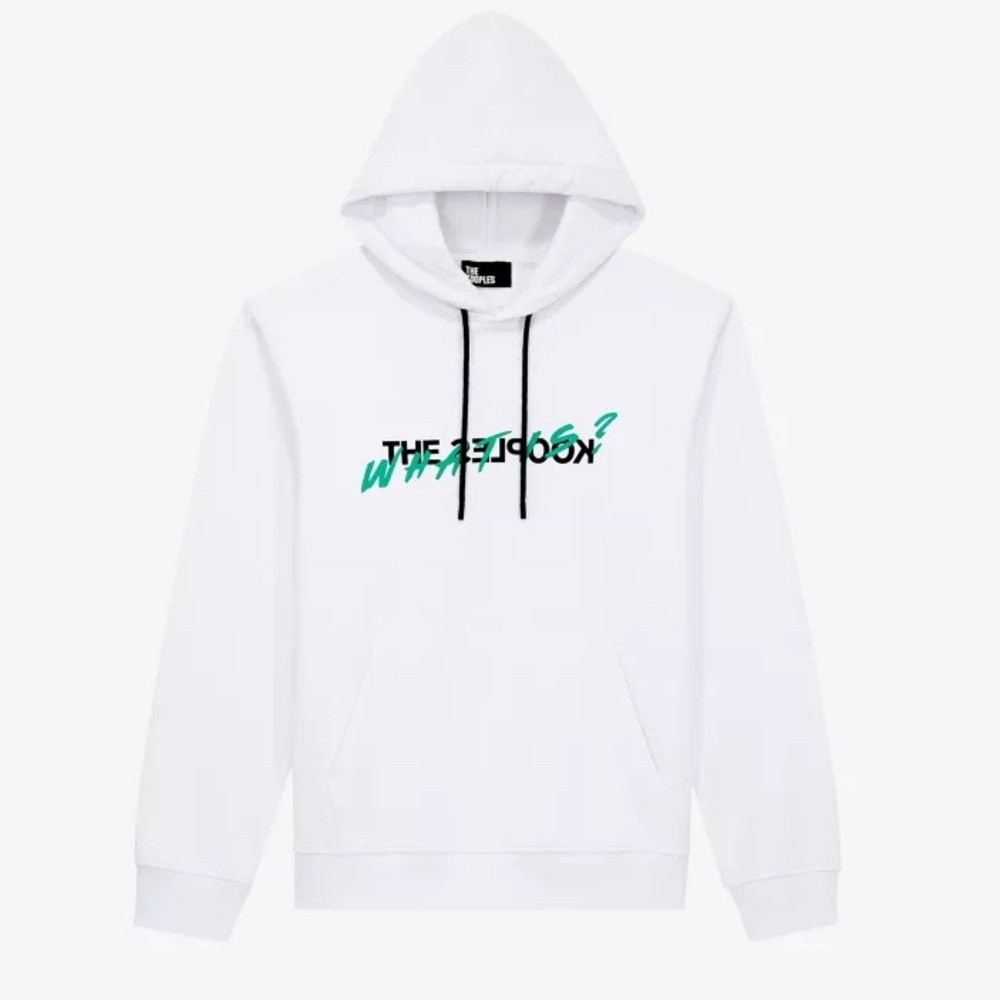 The Kooples White What Is? Hoodie Hooded Sweatshirt. 3